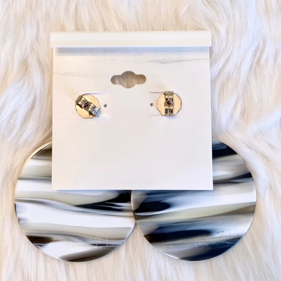 NWT Free People Resin Disc Drop Hoop Festival Modern Shapes Earrings - Picture 5 of 11